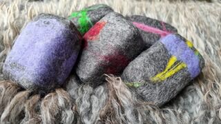 Luxurious Gotland wool felt soaps