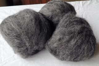 Carded Gotland fleece.