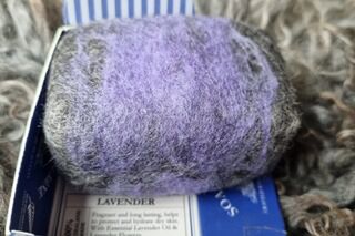 Lavender felted Gotland soap