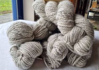 Hand spun Gotland yarn. 8ply